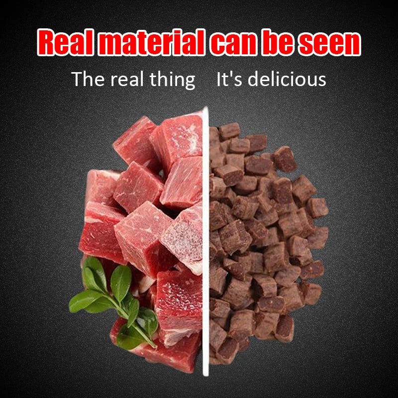 Diced Beef Particles Appetising Digestive Nutritious Delicious Chewy Training Rewards for Adult Dog Puppies Premium Beef Snack