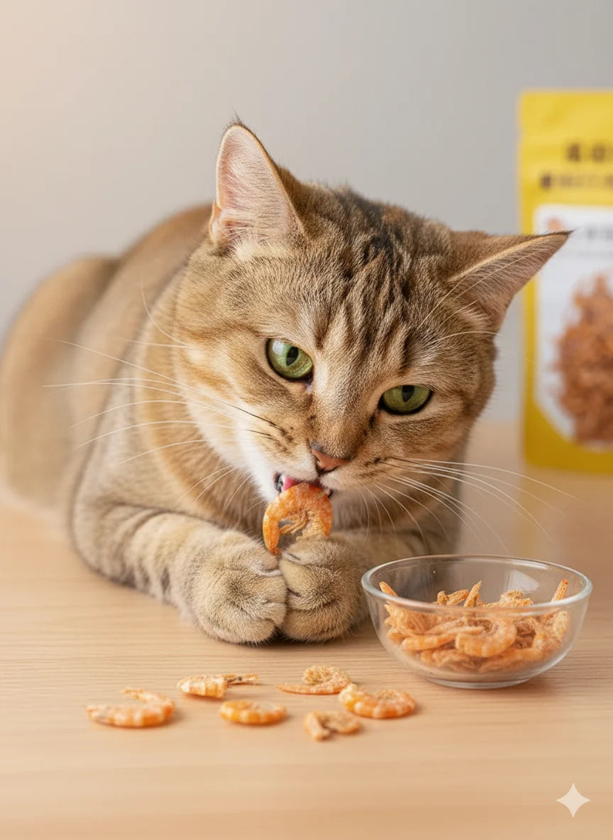 Premium Freeze-Dried Krill Cat Treats - Healthy & Nutritious Snacks for Pet Dental Health