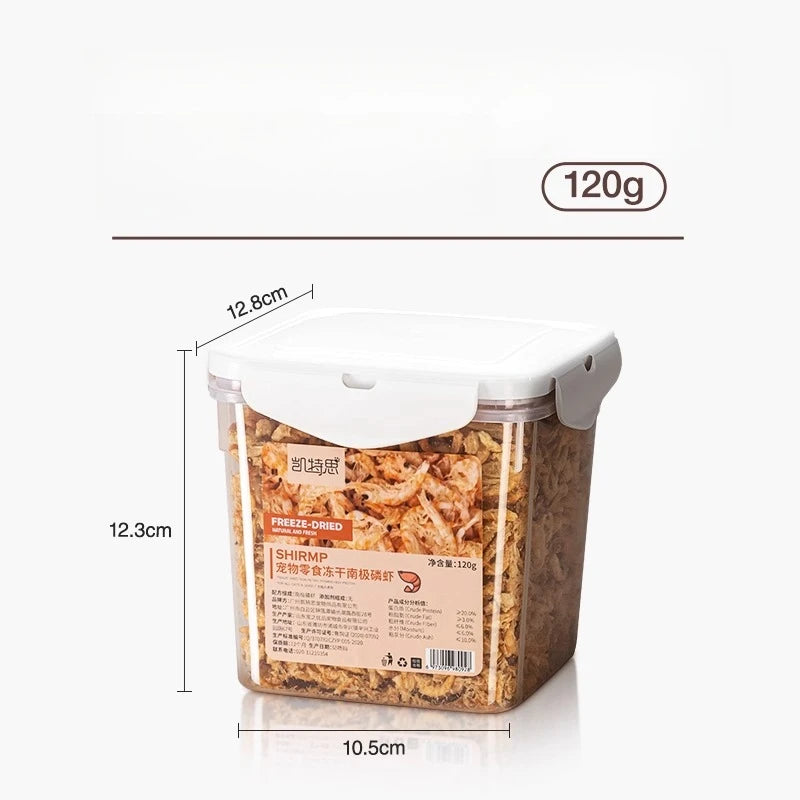 Premium Freeze-Dried Krill Cat Treats - Healthy & Nutritious Snacks for Pet Dental Health