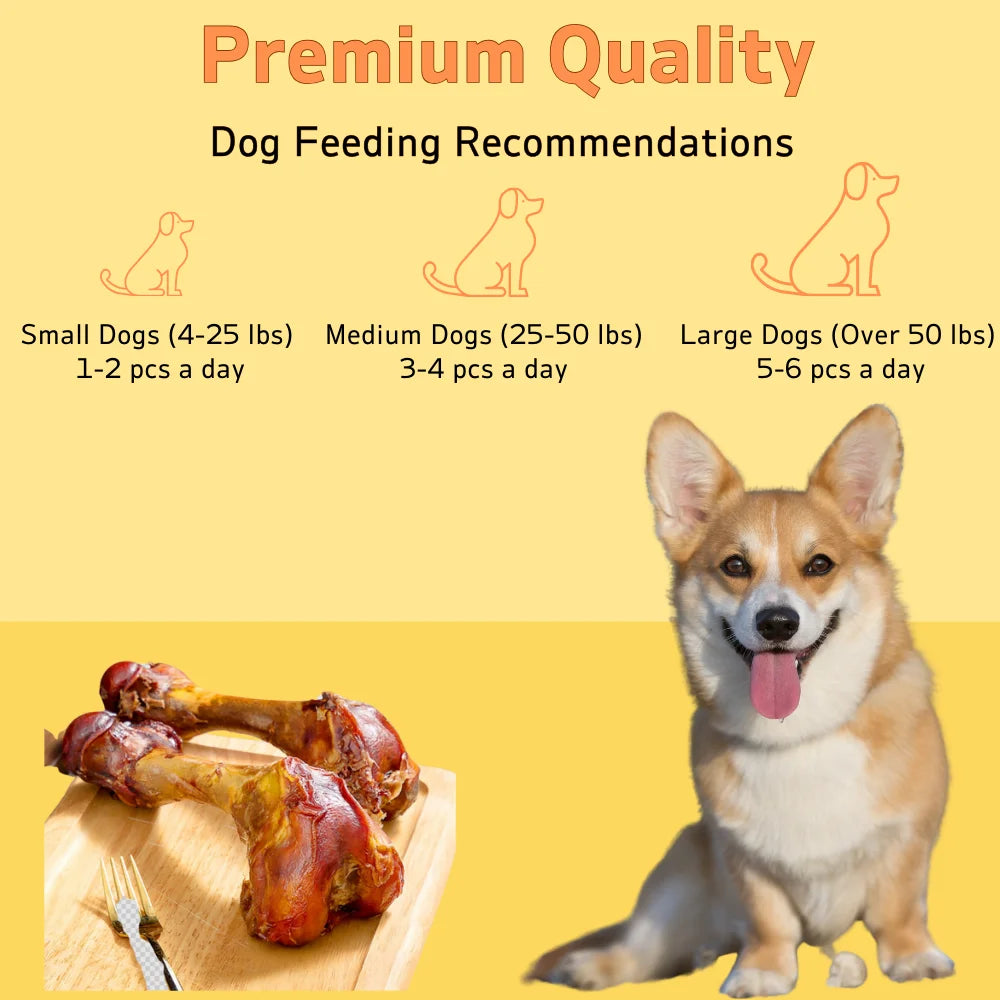 5.29-6.70oz/(150-190g)  6.30in/16cm Large Cow Bone, All Natural Ingredients, Natural Dog Treats, Healthy, Easily Digestible