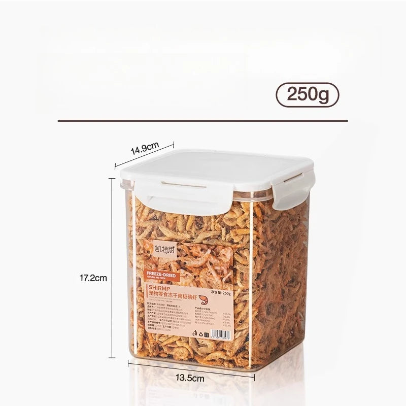 Premium Freeze-Dried Krill Cat Treats - Healthy & Nutritious Snacks for Pet Dental Health