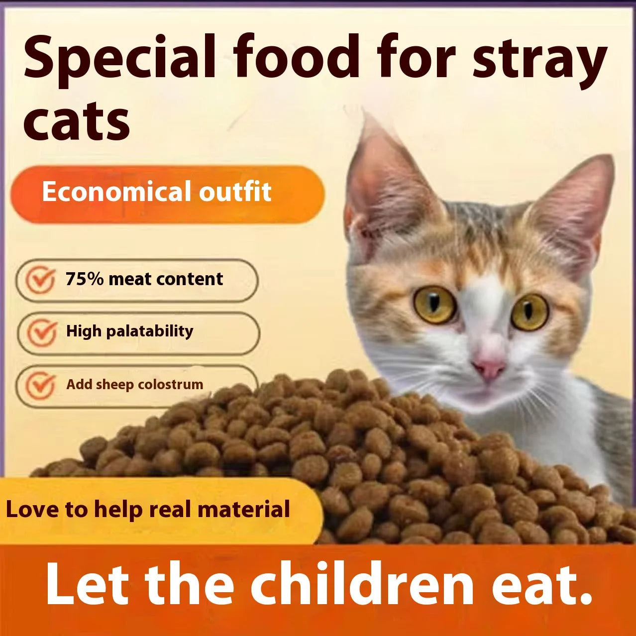 Pure fresh meat without grain cat food for adult and kitten, rich in nutrition, high in protein, suitable for weight gain and fa