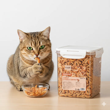 Premium Freeze-Dried Krill Cat Treats - Healthy & Nutritious Snacks for Pet Dental Health