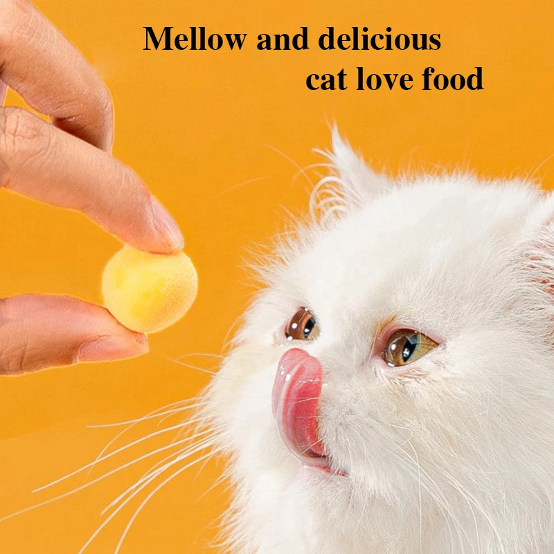 Genki series quail egg yellow freeze-dried cat snacks chicken kitten cat nutrition fattening hair gill canned pet cat