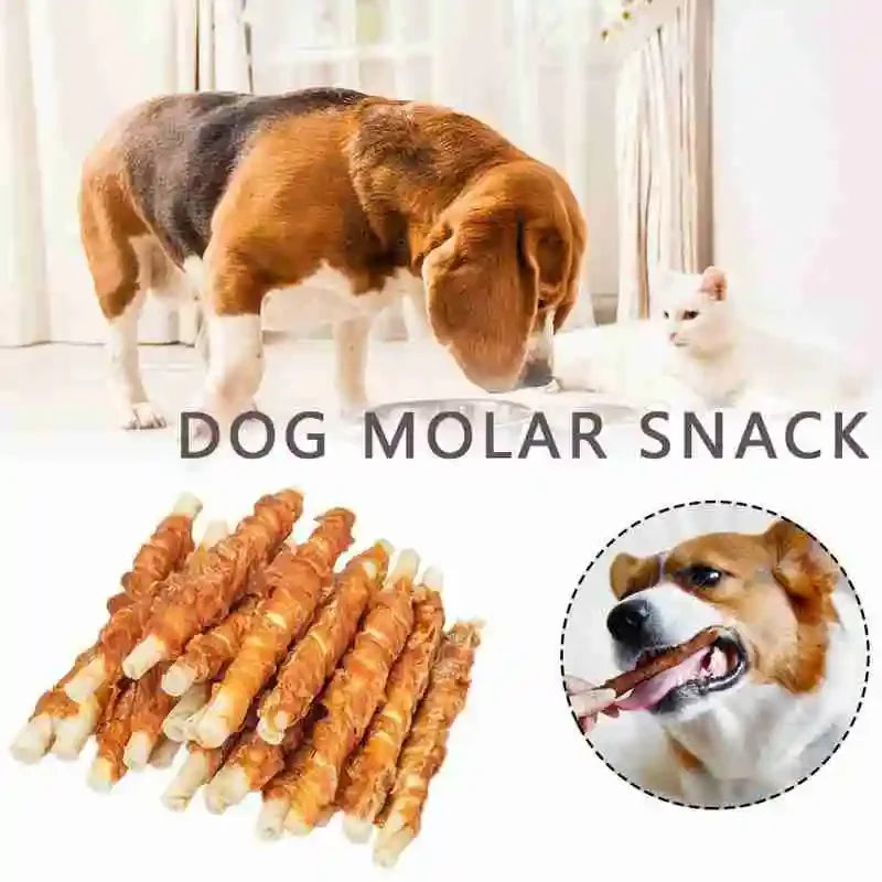 110g Dog Molar Snack Fresh Beef Chicken Breast Pet Snack Teeth Molar Training Supplies Pet Biscuit Clean Rewards Stick