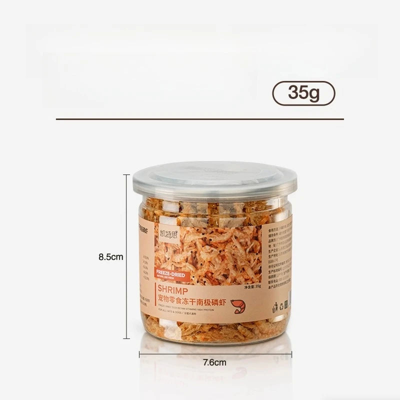 Premium Freeze-Dried Krill Cat Treats - Healthy & Nutritious Snacks for Pet Dental Health